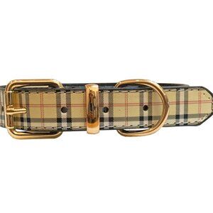 Stanley Beige Designer-Inspired Pet Collar